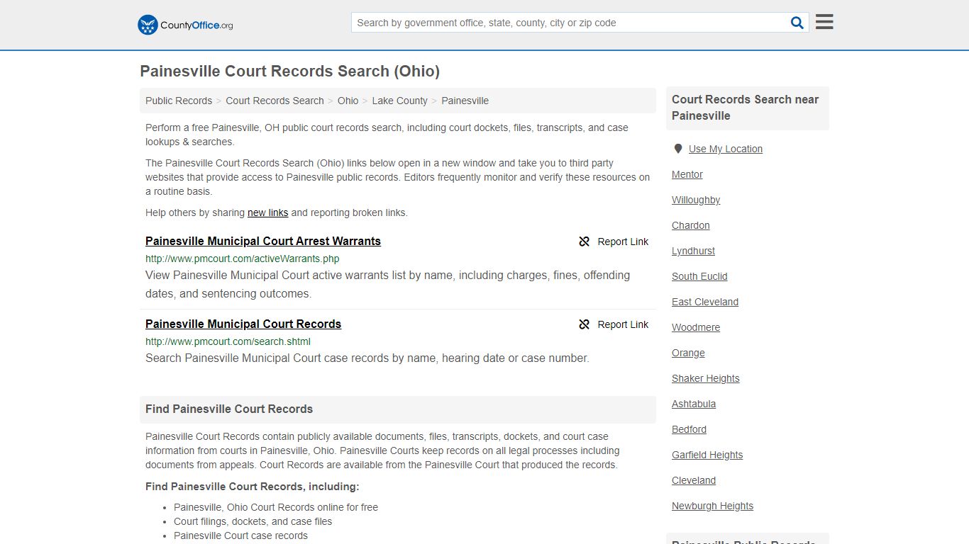 Court Records Search - Painesville, OH (Adoptions ...